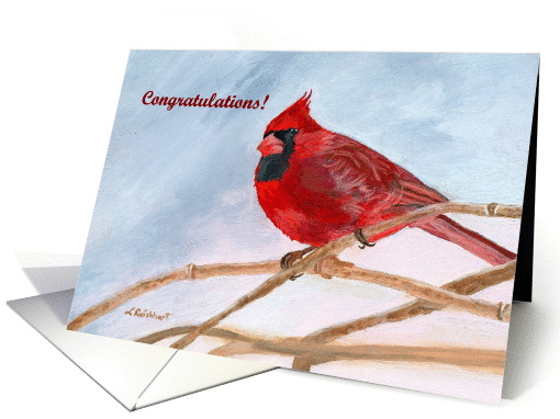 Winter Red Cardinal Congratulations card (1256878)
