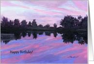Camp Sunset Reflections Birthday card