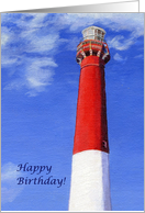 Nautical Lighthouse Landscape Happy Birthday card