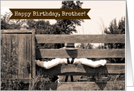 For Brother on his Birthday -- Country Theme card