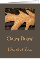 I Forgive You -- Oak Leaf - Rain Drops - Golds and Browns card