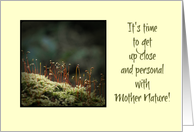 Happy Earth Day - Mother Nature - Macro Moss in Forest card