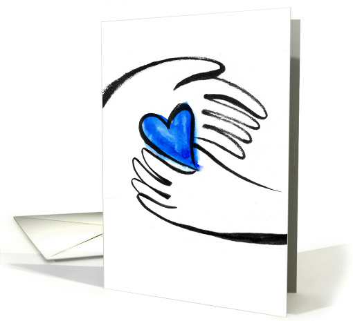 Hands Protecting Heart in Sympathy card (1420434)