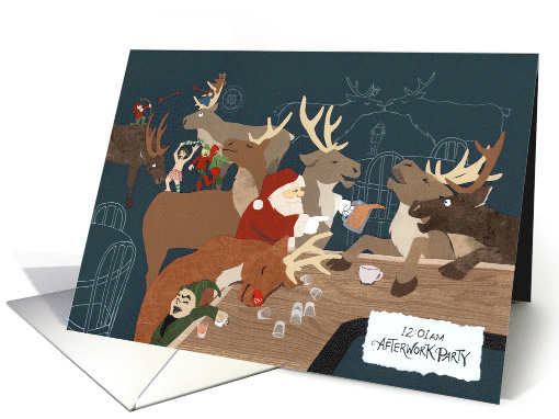 Afterwork Party for Santa's Workshop card (1495332)