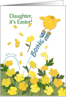 Spring Chick for Easter Wishes to Daughter card