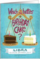Libra Birthday Cake card
