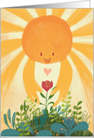 Thank You to Teacher with Sun Loving Flower card