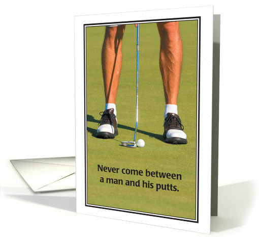 Jewish Humor Putts Golfer Jewish Father's Day card (1218538)