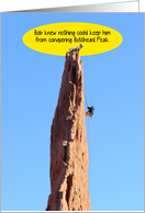 Butthead Peak Rock Climber Funny Birthday Card