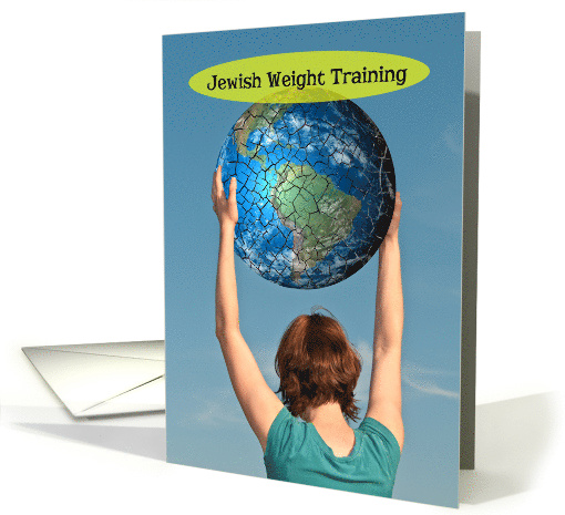 Jewish Humor Jewish Weight Training Birthday Card for Her card