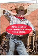 Crybaby Cowboy Funny Valentine’s Day Card for her card