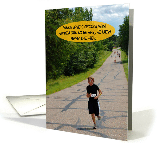 Second Wind Gas Blew Away Field Funny Birthday card (1281544)