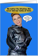 Crazy Woman Leather Straitjacket Sense of Style Funny Anniversary Card
