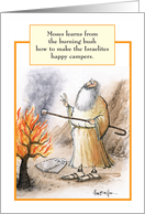 Jewish Humor Moses Burning Bush Funny Biblical Bar Mitzvah Invitation card