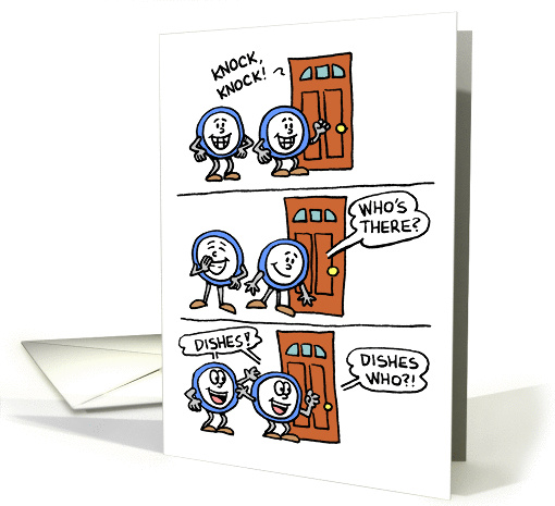 Knock Knock Dishes Birthday card (1247140)