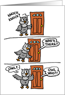 Knock Knock Owl Love You Anniversary card