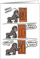 Knock Knock Gorilla Steak card