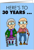 Growing Old Together 30th Wedding Anniversary card