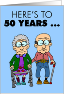 Growing Old Together 50th Wedding Anniversary card