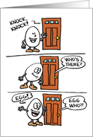 Knock Knock Egg Congratulations New Job card