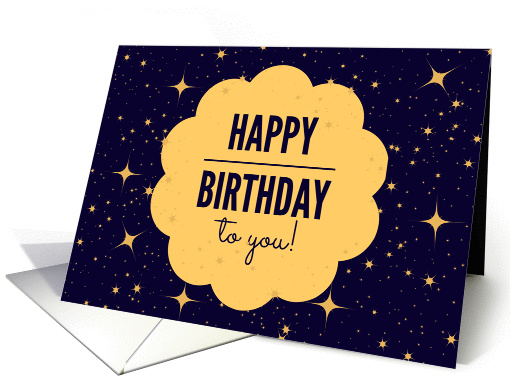 Happy Birthday Starry Night card (1252010)