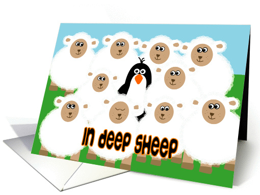 In Deep Sheep - any occasion, funny card (1262702)