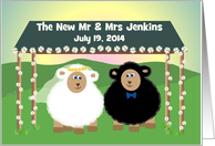 Sheep Wedding Thank You for the Wedding Gift - fun, personalized card