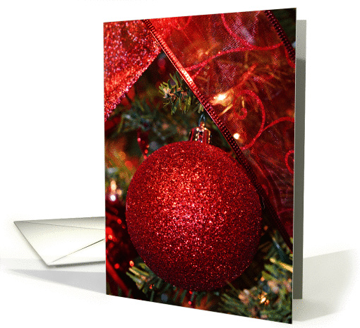Red Christmas Ornament card (1271216)