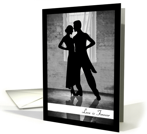 Silhouette Couple Dancing for this Love is Forever card (1325642)