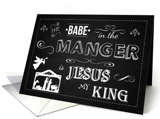 Chalkboard Christian Christmas Card to Celebrate the... (1329498)