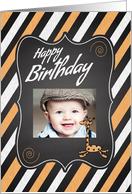 Chalkboard Personalized Photo Giraffe card