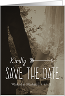 Retro Custom Save the Date Wedding Announcement card