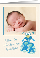 Customizable Announcement for April Fools Baby with Funny Face card