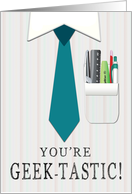 Shirt and Tie with Pocket Protector for National Geek Day card