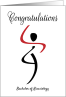 Congratulations for Bachelor of Kinesiology with Figure card