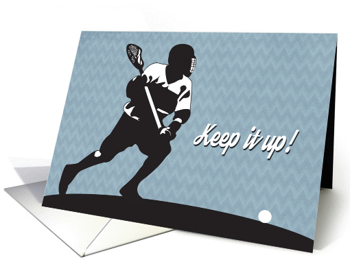 Silhouette Lacrosse Player with Sunburst Background for... (1408108)