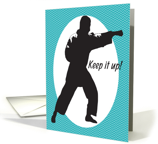 Male Martial Arts Competitor for Encouragement card (1408112)
