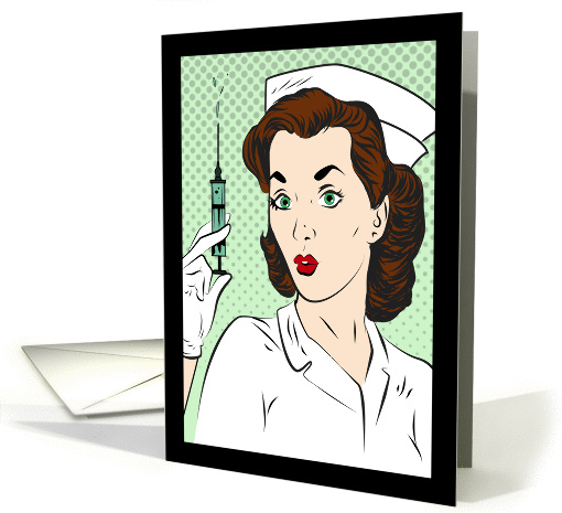 Retro Comic Book Style Nursing Congratulations card (1426742)