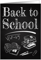 Retro Chalkboard Back to School with Doodles card