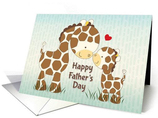 Giraffe Father and Child with Heart for Fathers Day card (1435634)
