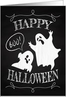 Vintage Chalkboard Halloween with Ghosts card