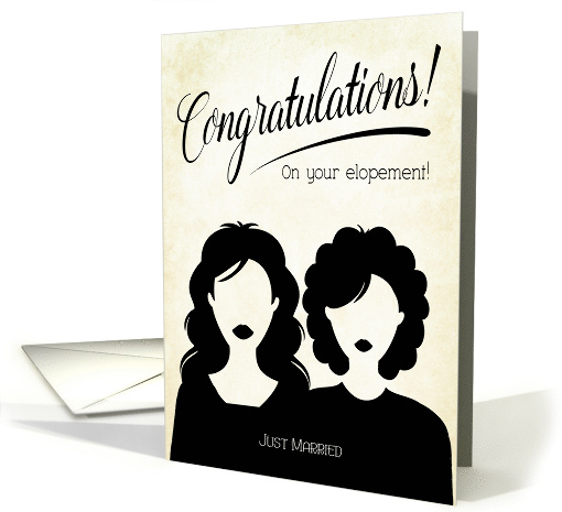 Congratulations Gay Female Elopement card (1479856)