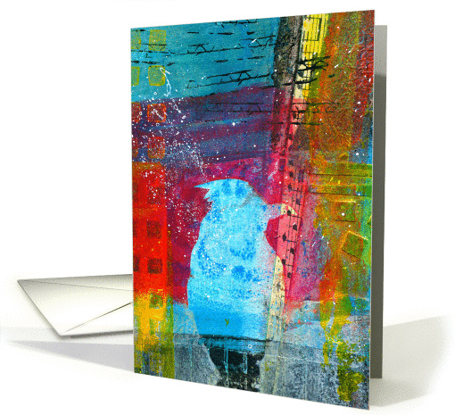 Birthday, Colorful Abstract Painting-Collage, For Anyone,... (1312050)