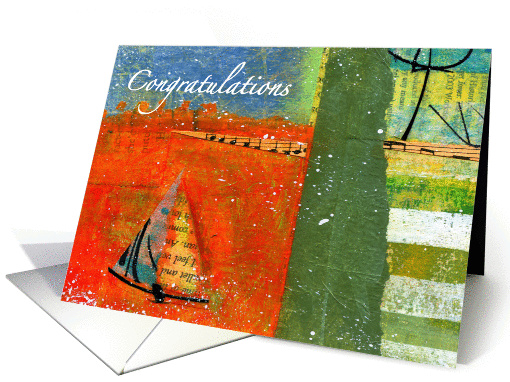Congratulations on PsyD Doctoral Degree Graduation, Sailing Boat, card