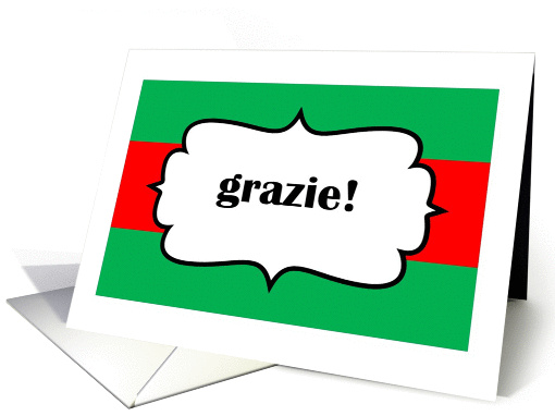 Grazie Thank You in Italiano card (1426306)