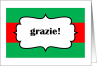 Grazie Thank You in Italiano card