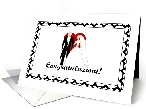 Congratulazioni - Congratulations Wedding Card in Italiano card