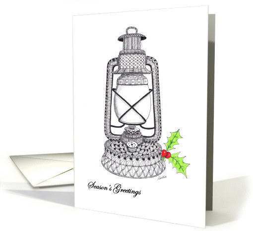 Vintage Lantern Christmas card (1404234)