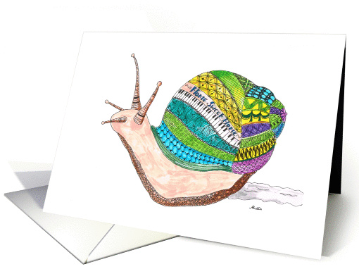 Decorative Snail New home congratulations card (1404242)