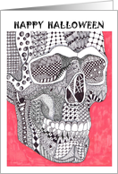 Ornate skull, Halloween card
